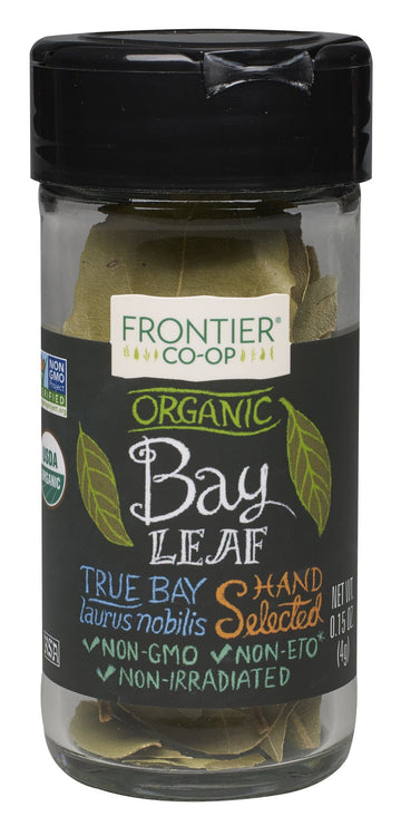 Frontier Organic Spices, Whole Bay Leaf, 0.15 Ounce (Pack of 4)