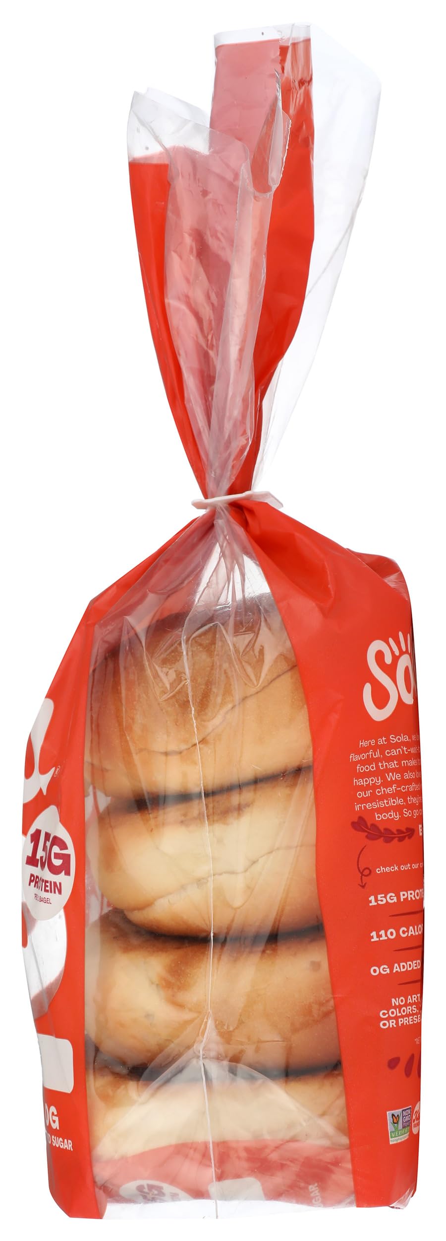 The Sola Company Plain Bagels, 12 OZ