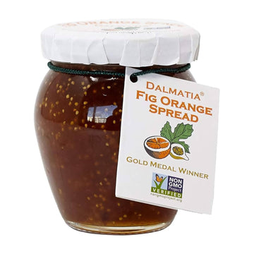 Dalmatia Orange Fig Spread, 8.5 oz | Mediterranean Citrus & Fig Blend | All-Natural, Non-GMO | Perfect for Cheese Boards, Glazes