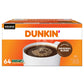 Dunkin Donuts Single-Serve Coffee K-Cup Pods  Original Blend  Medium Roast  Carton Of 64 Pods