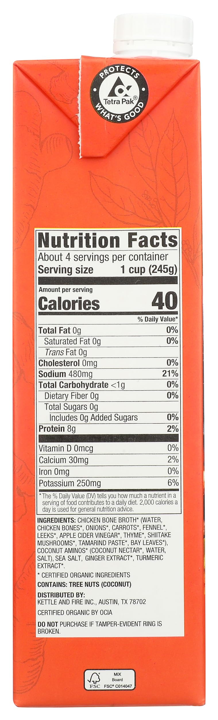 Kettle And Fire Broth Bn Chckn Trmrc Gng 32 Oz