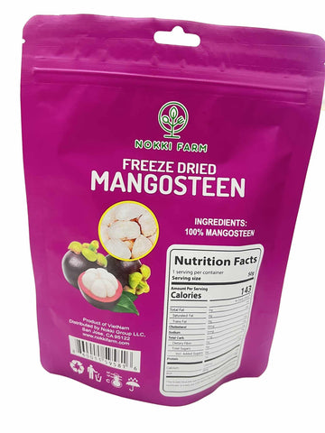 NOKKI FARM Freeze Dried Mangosteen 50g | Superfood, 100% Natural, No Sugar Added, Vegan, Non-GMO, Crispy Fruits