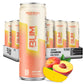 BUM Sugar-Free Energy Drink  Peach Mango - Lightly Carbonated & No Artificial Colors  Natural Caffeine & Citicoline for Energy & Focus  Brain Boost & Workout Sports Beverage - 12 oz  Pack of 12