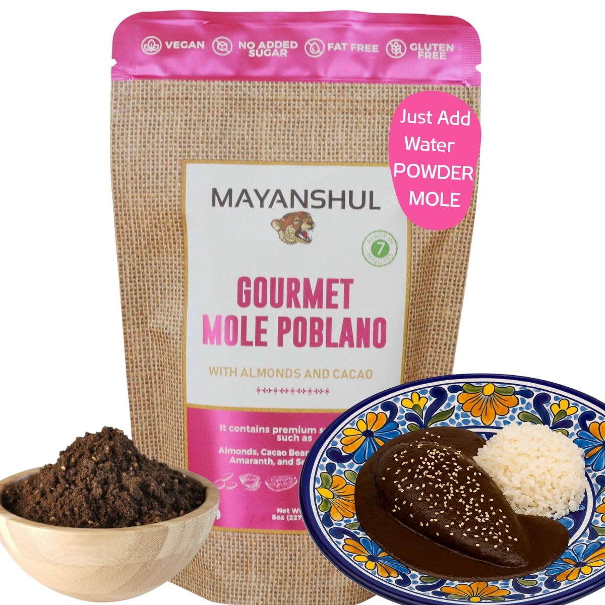 MAYANSHUL Mole Sauce I Gourmet Mole Poblano, Mole Negro | No Fillers: Seed Oil Free, No Added Sugar, No Gluten | Healthy option: