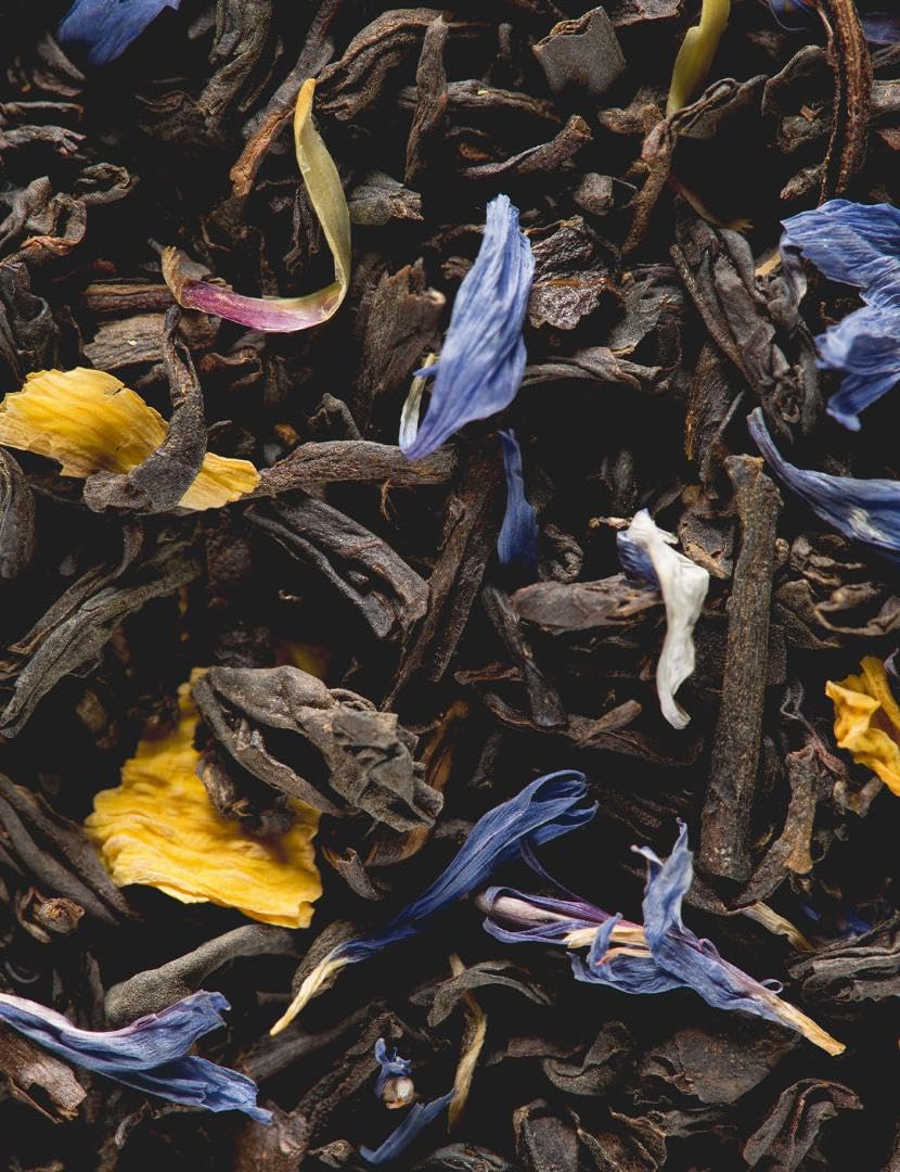 Dammann Freres Sachets  Jardin Bleu Tea Bags  enhanced Gourmet French Black Tea  Blend Strawberry  Rhubarb Flavors  Individually Wrapped  24 Count (Single Pack)