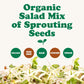 Food to Live Organic Salad Mix of Sprouting Seeds, 8 Ounces - Non-GMO Broccoli, Radish, Clover, Alfalfa. Rich Germination Rate,