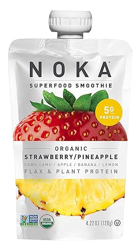 NOKA Organic Strawberry Pineapple Superfood Smoothie 4.22 OZ