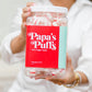 Papa'S Puffs Peppermint Flavored Pure Sugar Candy - Individually Wrapped In Resealable Tub - Fat-Free, Gluten-Free, Cholesterol-
