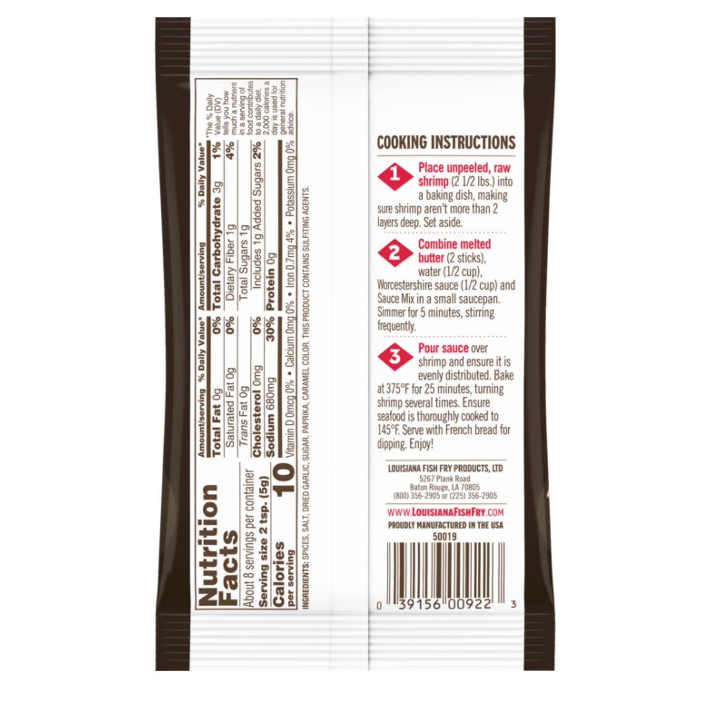 Louisiana Fish Fry Products Bbq Shrimp Sauce Mix, 1.5 Oz, Pack Of 12