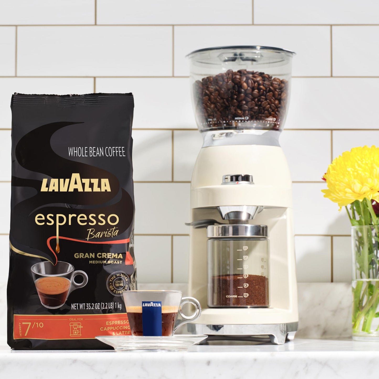 Lavazza Espresso Barista Gran Crema Whole Bean Coffee, Medium Roast, 35.2 Ounce (2.2 LB) - Model 041953024996