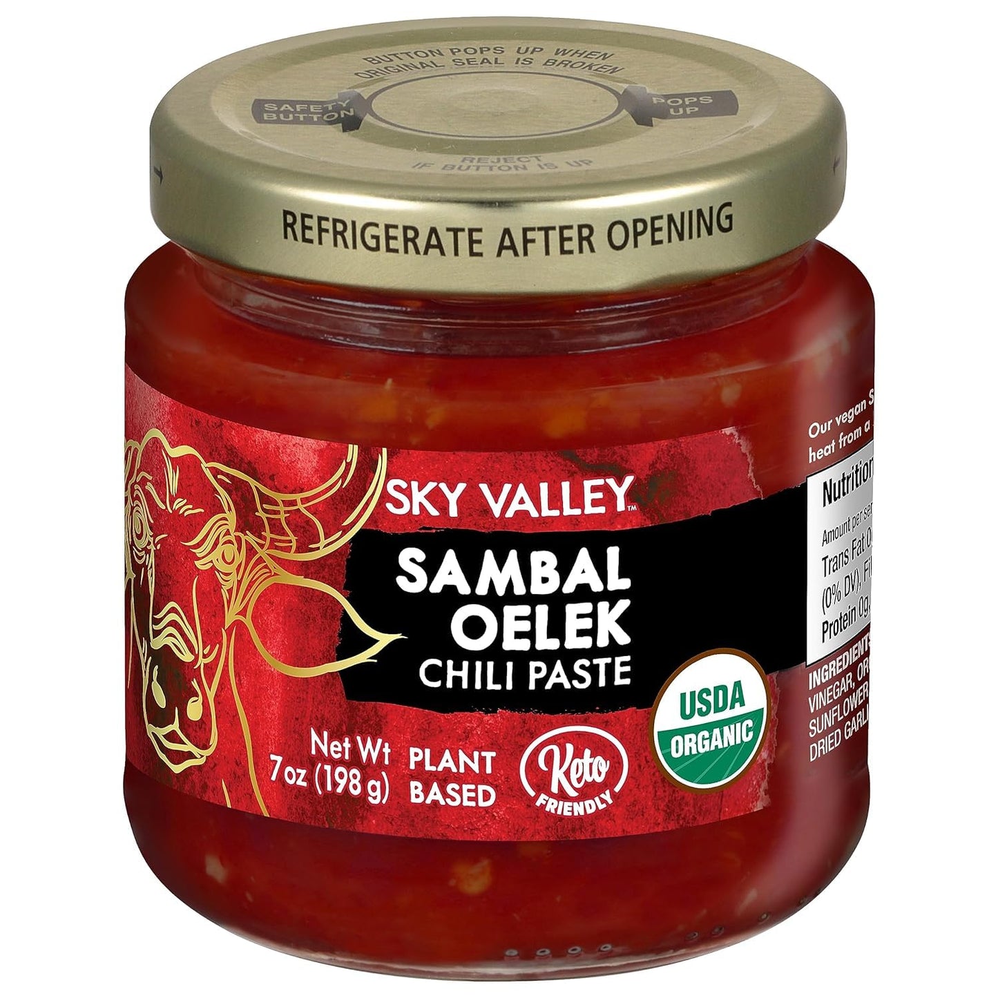 Sky Valley Organic Sambal Oelek Paste 7 Oz