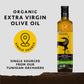 Terra Delyssa Organic Extra Virgin Olive Oil, 500 ML, First Cold Pressed, Non-GMO, Dark Glass Bottle