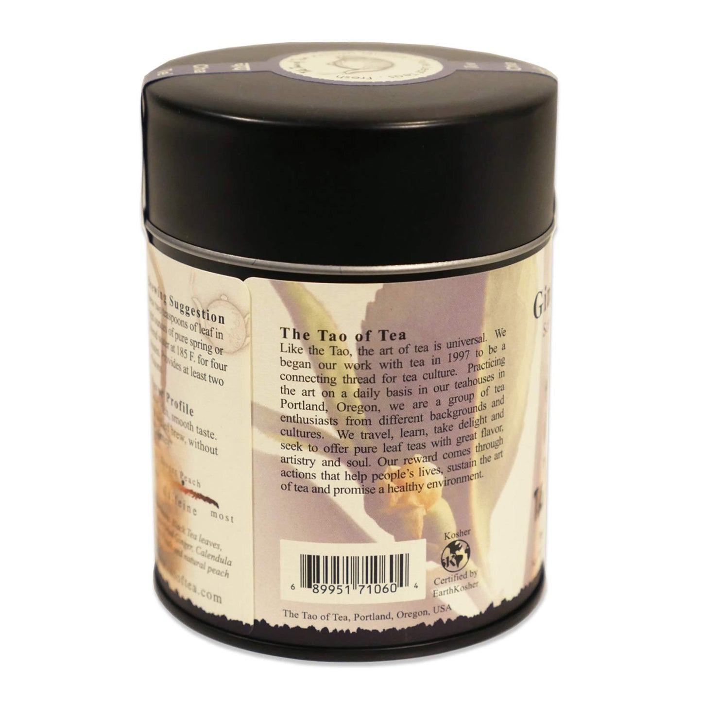 The Tao of Tea, Ginger Peach Black Tea, Loose Leaf, 4-Ounce Tins (Pack of 3)