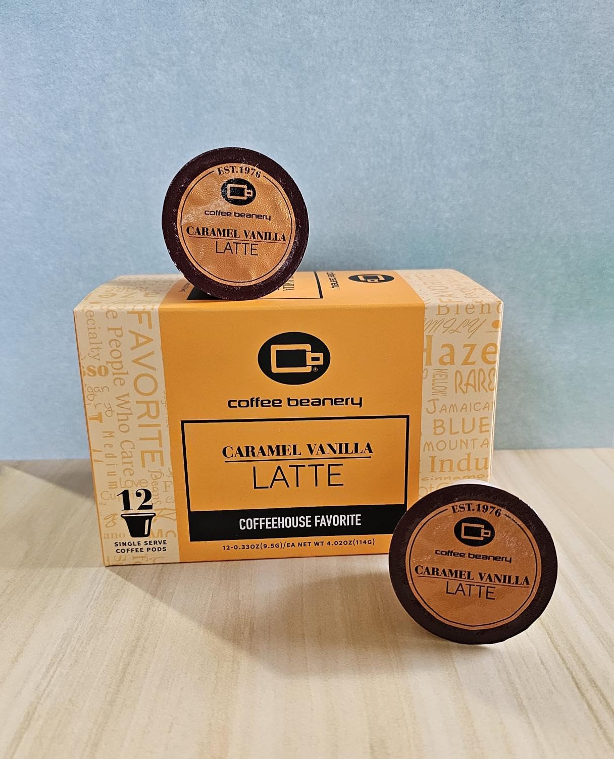 Coffee Beanery Caramel Vanilla Latte Coffee Pods, 12ct Medium Roast, 1 Count Pack