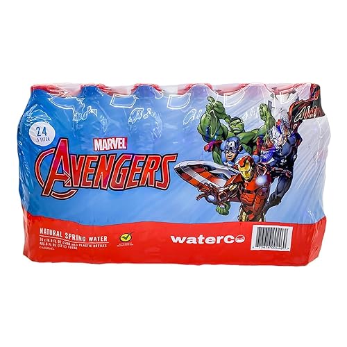 Pulse+ Marvel Avengers Natural Spring Water - Disney Bottles - Filtered Spring Water - Bpa-Free Recyclable Bottles - 24 Pack