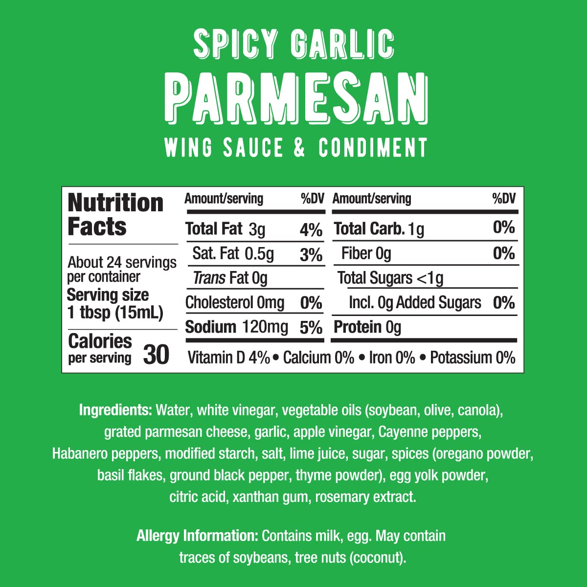 Melindas Spicy Garlic Parmesan Wing Sauce - Craft Garlic Parmesan Wing Sauce With Habanero Peppers, Parmesan Cheese, Fresh Garli