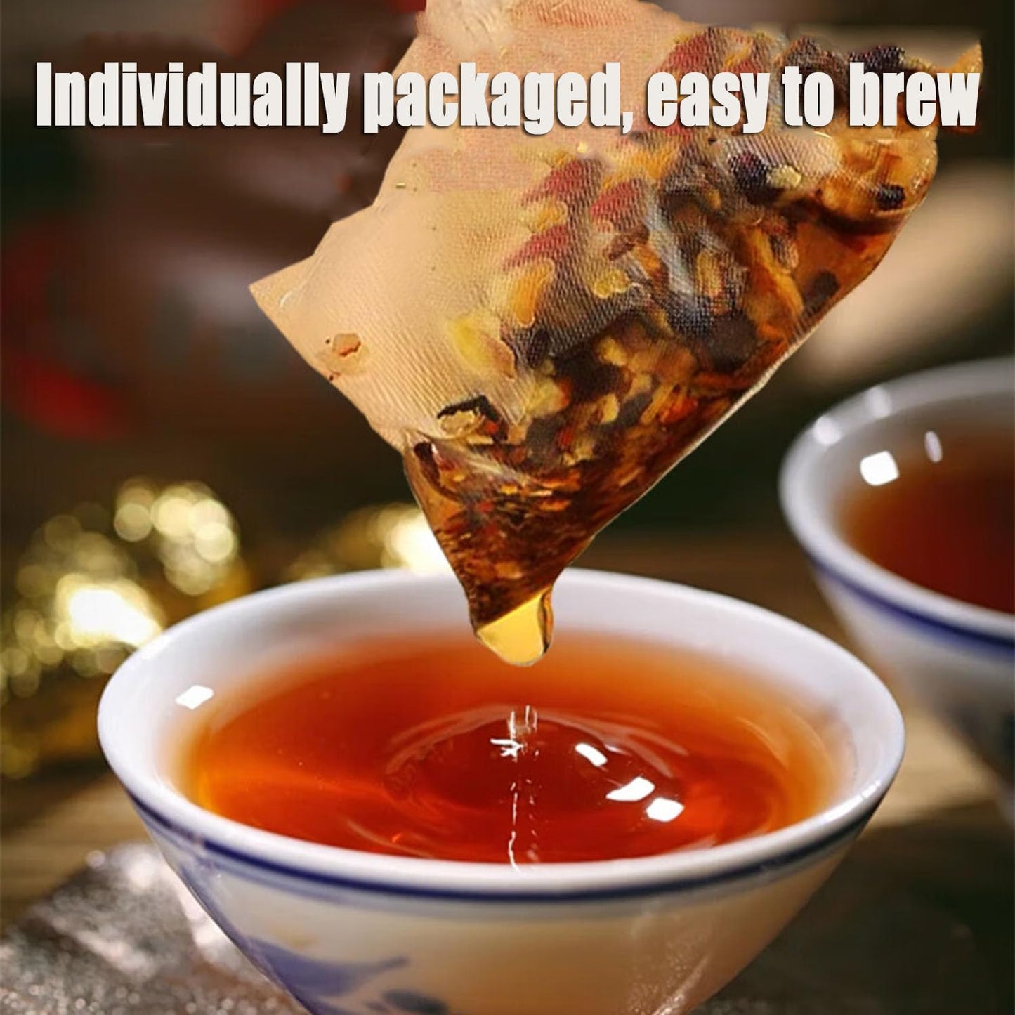 Aultink Ginseng Eight Treasure Tea - Herbal Teabag with Red Date, Wolfberry, Mulberry, Goji Berries - 10g x 20PCS