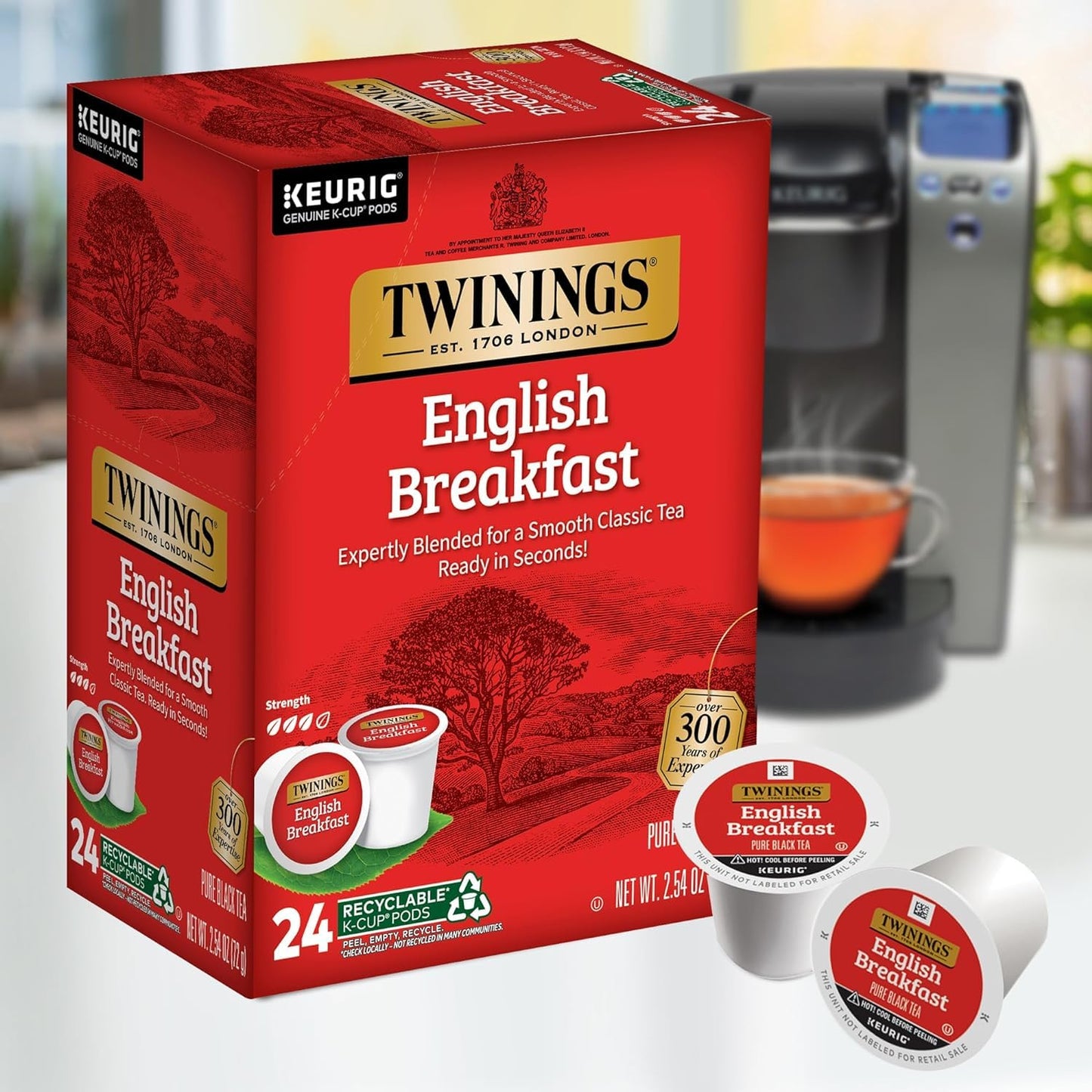 Twinings English Breakfast Tea Keurig K-Cups, 48 Count