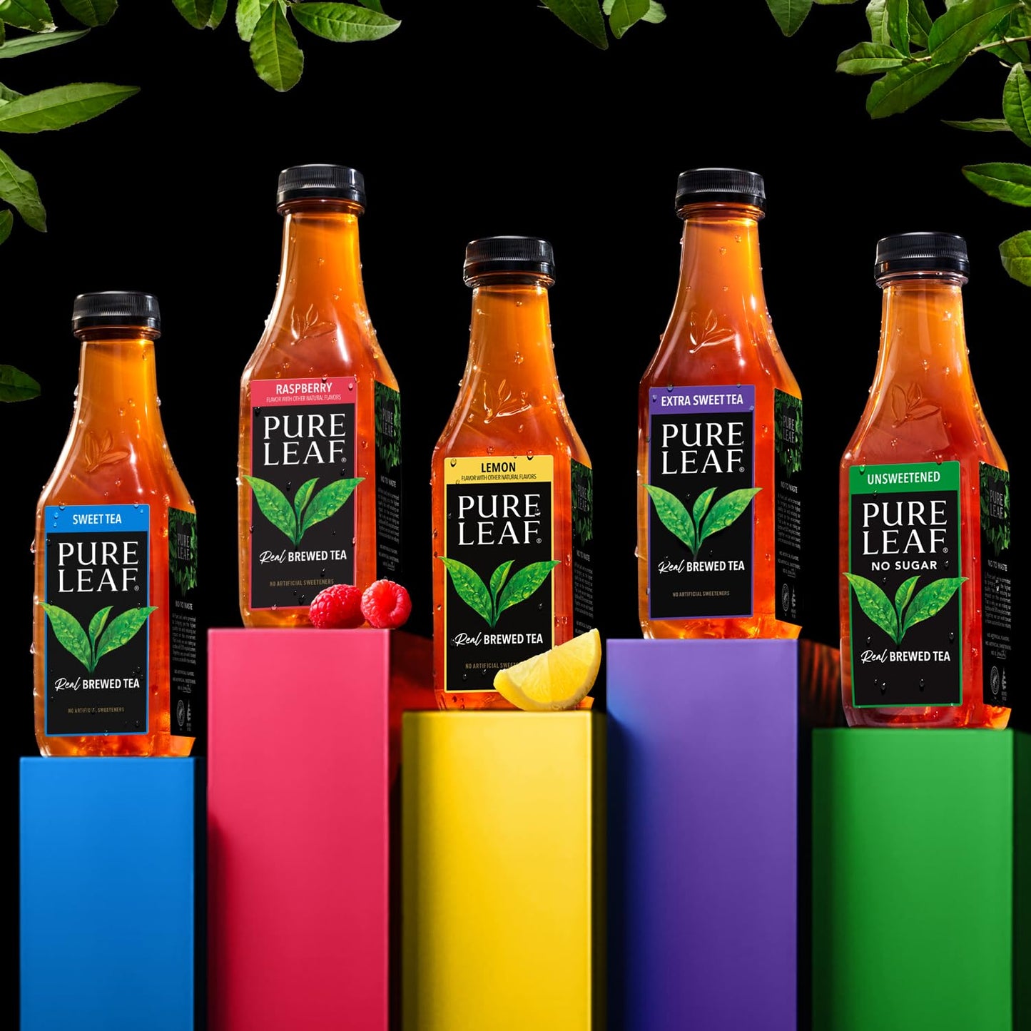 Pure Leaf Iced Tea, Blackberry, 18.5 Fl Oz Bottles (Pack Of 12)