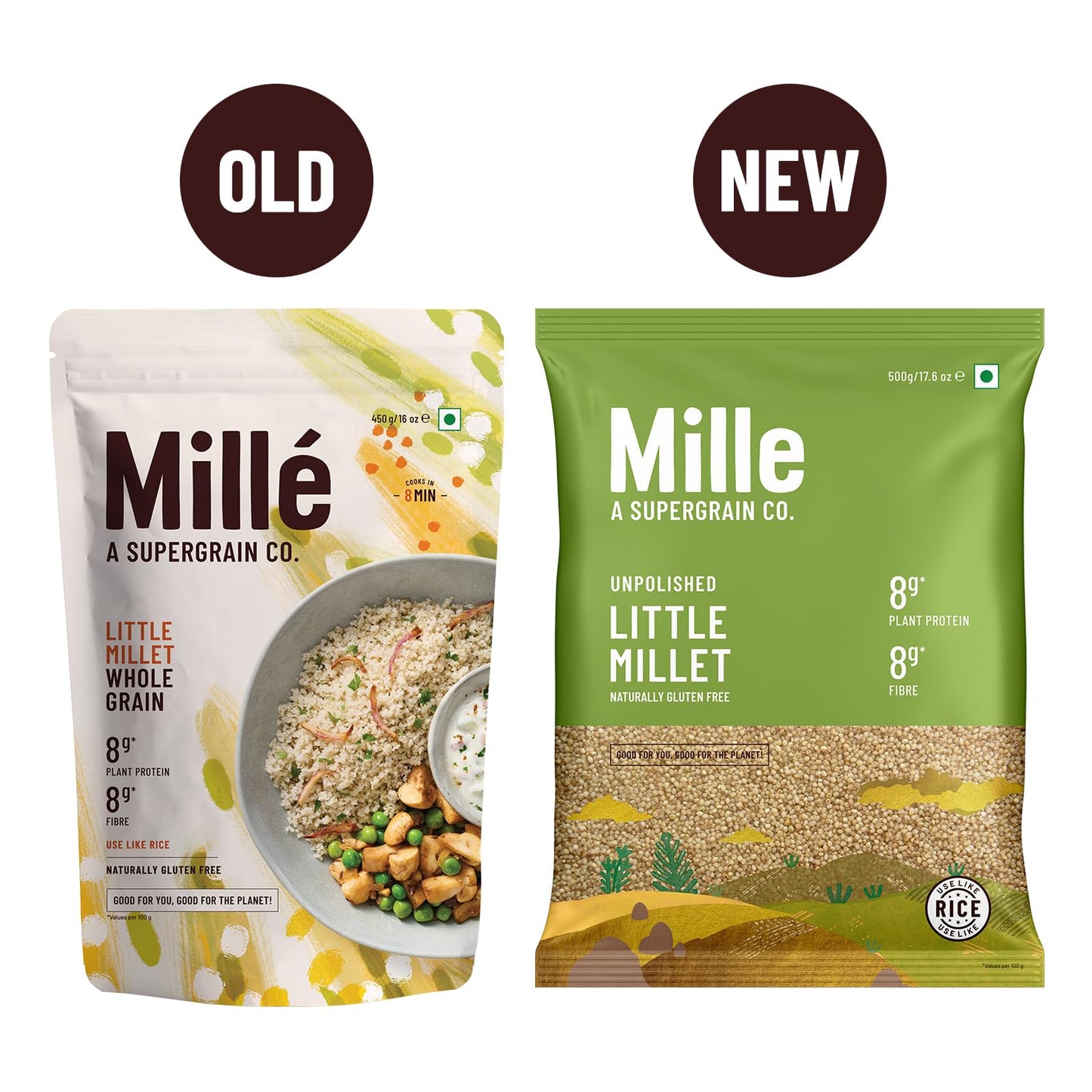 Mille Little Millet Whole Grain | Kutki | Gluten Free | No Chemicals | High Plant Protein And Fibre | Sambar, Rajma, Dal Rice Re