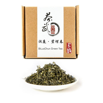 Chawuwarmsun-[B] Biluochun Green Tea,3.5Oz(100G),Loose Leaf Tea,Dongting Mountain,Chinese Famous Green Tea