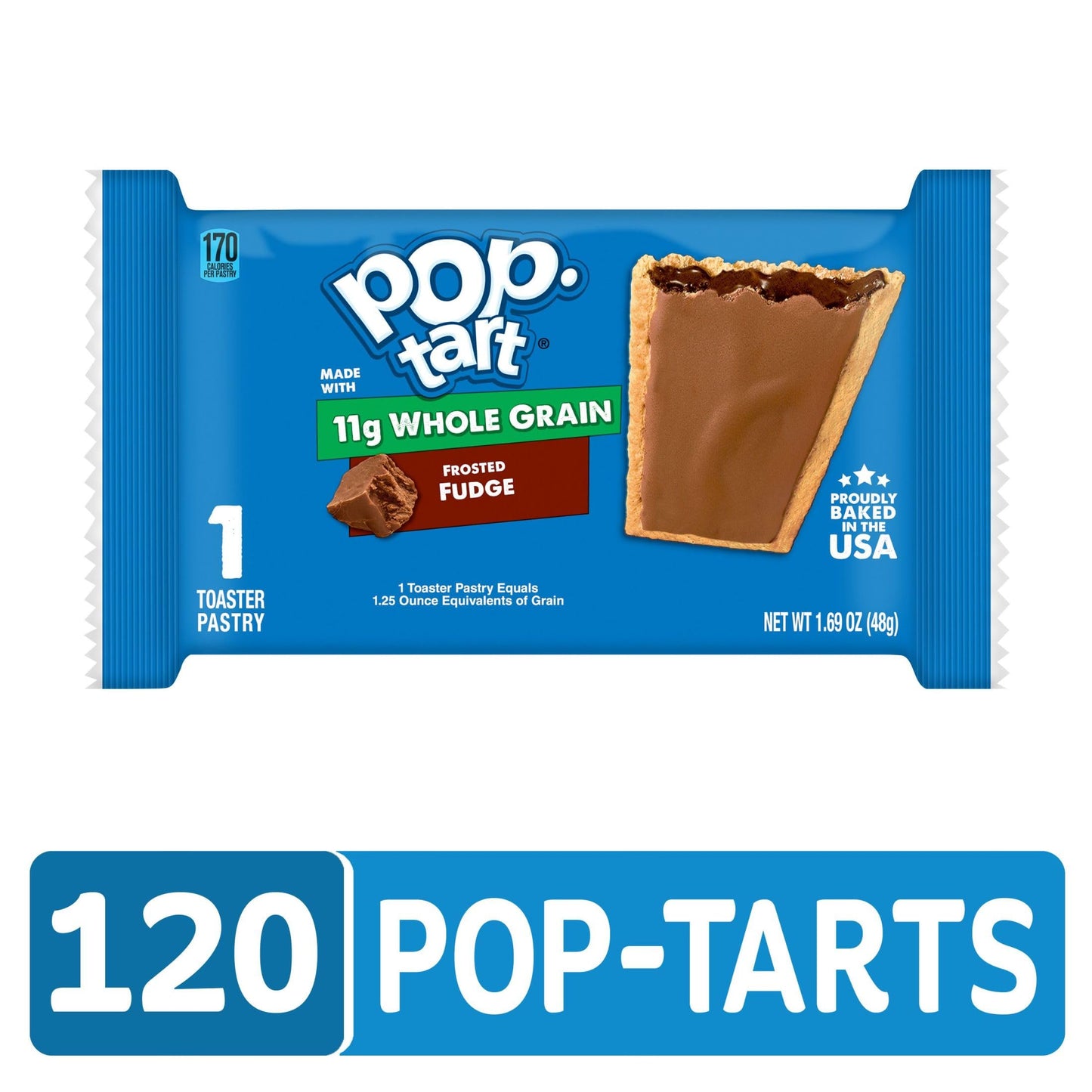 Pop-Tarts  Toaster Pastries Made with Whole Grain  Frosted Fudge  17.6oz (120 Count)