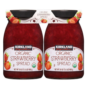 Kirkland Signature Organic Strawberry Spread, 24 Ounce (Pack of 2)