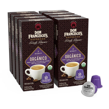 Don Franciscos Espresso Pods - 80 Dark Roast Aluminum Capsules, Intensity 7, Compatible with Nespresso Original Line Machines, Coffee