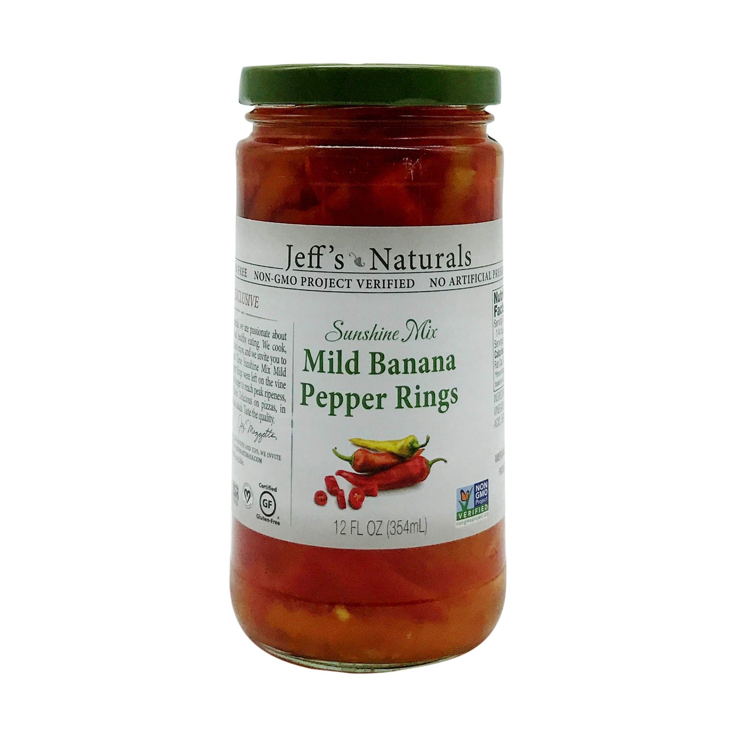 Jeff's Garden Sunshine Mix Mild Banana Pepper Rings, 12 FZ