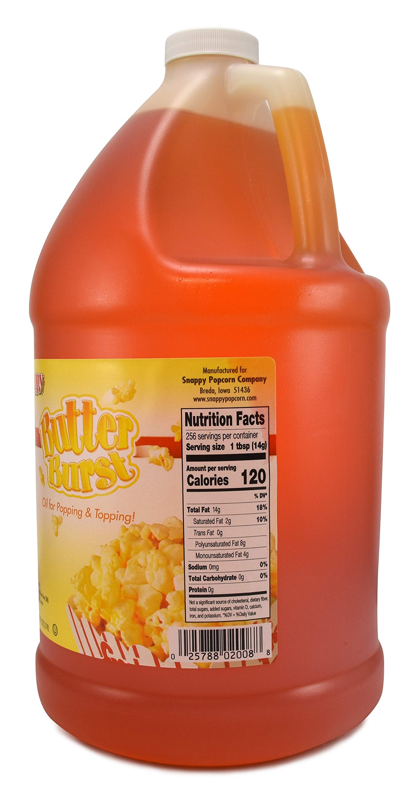 Snappy Butter Burst Popcorn Oil, 1 Gallon, 4 Pack