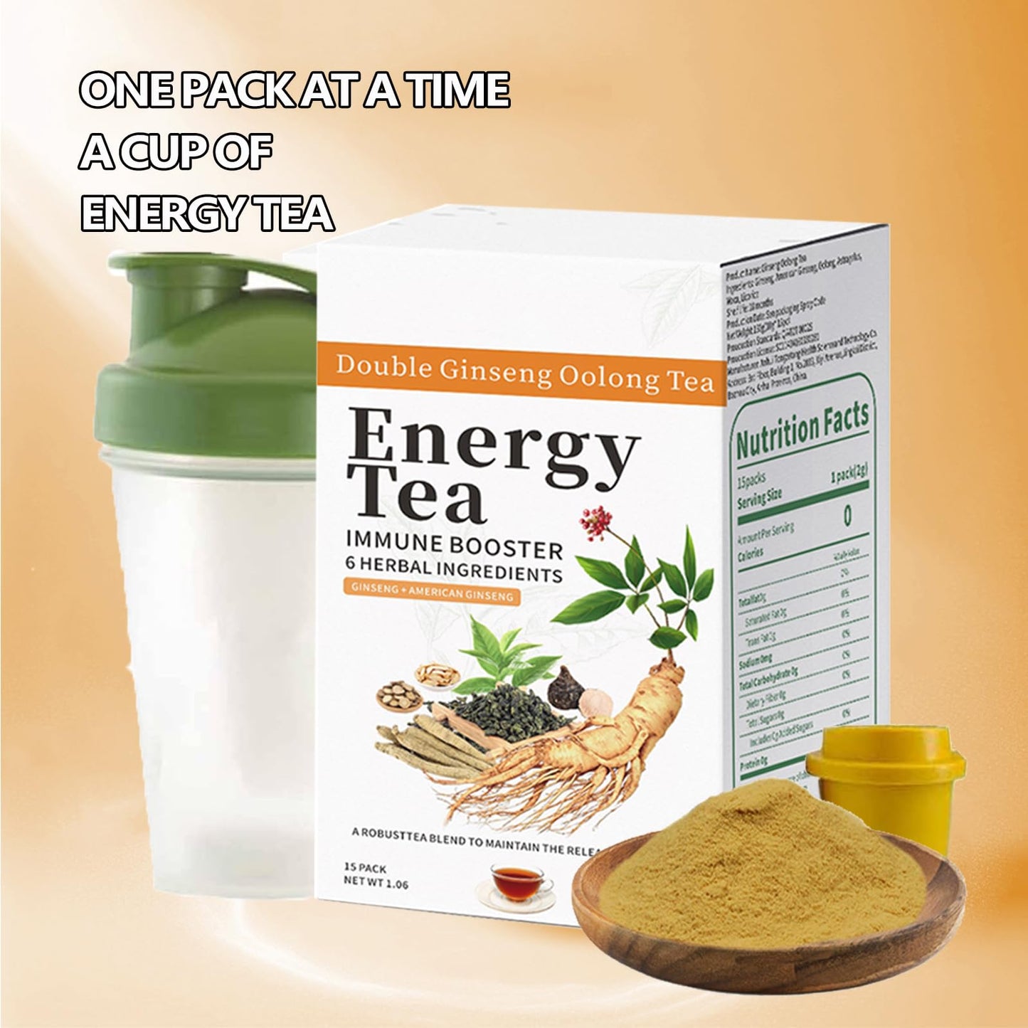Energy Tea Immune Booster Ginseng Tea, Ginseng Oolong Tea, Kidney And Liver For Women & Men (1)