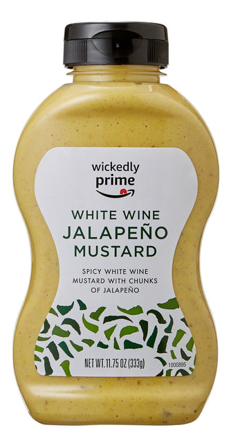 Wickedly Prime White Wine Jalapeno Mustard, 11.75 Ounce, Pack of 1
