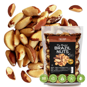 Im A Nut Brazil Nuts, Dry Roasted, 64oz (4 lb), Non-GMO, Gluten & Peanut Free, Vegan, Keto Friendly