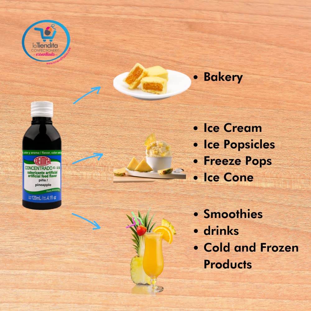 Deiman Artificial Food Flavoring Pineapple E-15 (4 Fl.Oz.)
