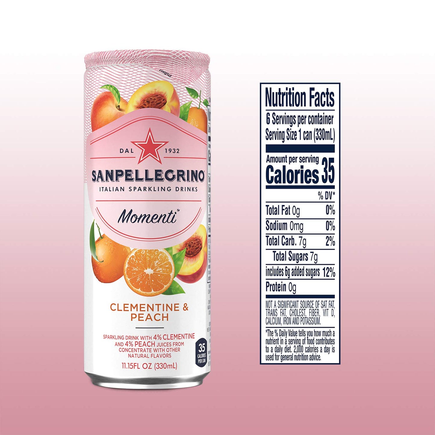 San Pellegrino - Sparkling Bev Clemtine Peach - Case of 4 - 6/11.15Z (4x6/11.15Z)