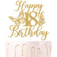 We Can Bearly Wait Gold Glitter 18th Birthday Cake Topper - Butterfly Themed Paper Decoration