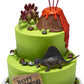 Decoset Dinosaur Pals Cake Topper, 2-Piece Toppers Set, Birthday Decorations With Interactive Figurines, For All Size And Shape