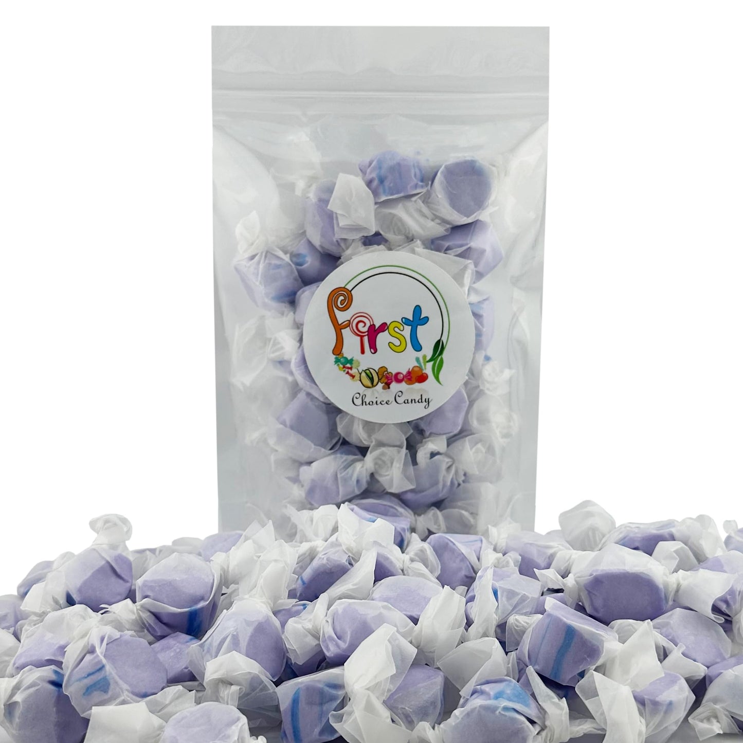 Firstchoicecandy All Flavor Saltwater Taffy (Huckleberry, 1 Pound)