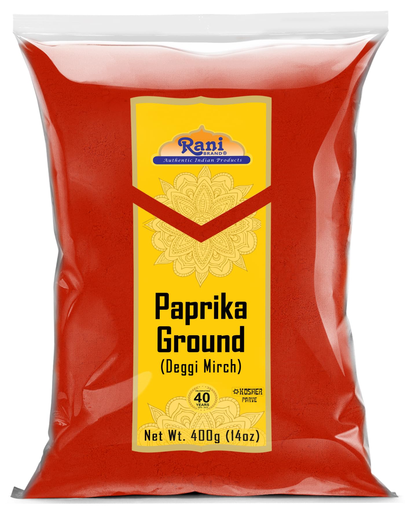 Rani Paprika (Deggi Mirch, Low Heat) Spice Powder, Ground 14oz (400g) ~ All Natural, Salt-Free | Vegan | No Colors | Gluten Frie