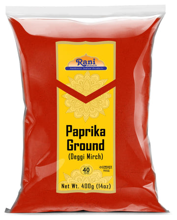 Rani Paprika (Deggi Mirch, Low Heat) Spice Powder, Ground 14oz (400g) ~ All Natural, Salt-Free | Vegan | No Colors | Gluten Frie