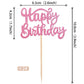 36 Pcs Happy Birthday Cupcake Toppers Glitter Birthday Cupcake Picks For Celebrating Baby Shower Kids Birthday Anniversary Party