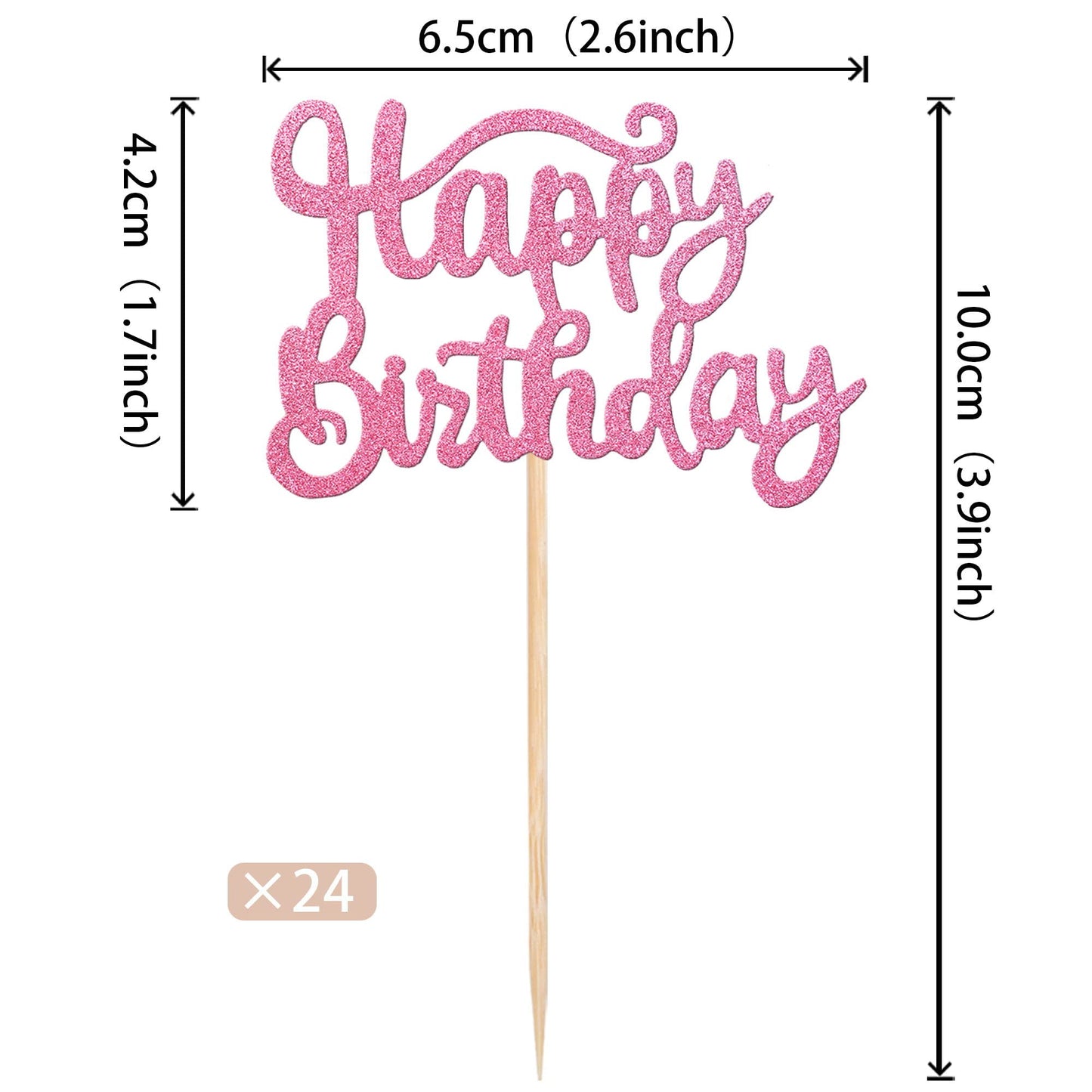 36 Pcs Happy Birthday Cupcake Toppers Glitter Birthday Cupcake Picks For Celebrating Baby Shower Kids Birthday Anniversary Party