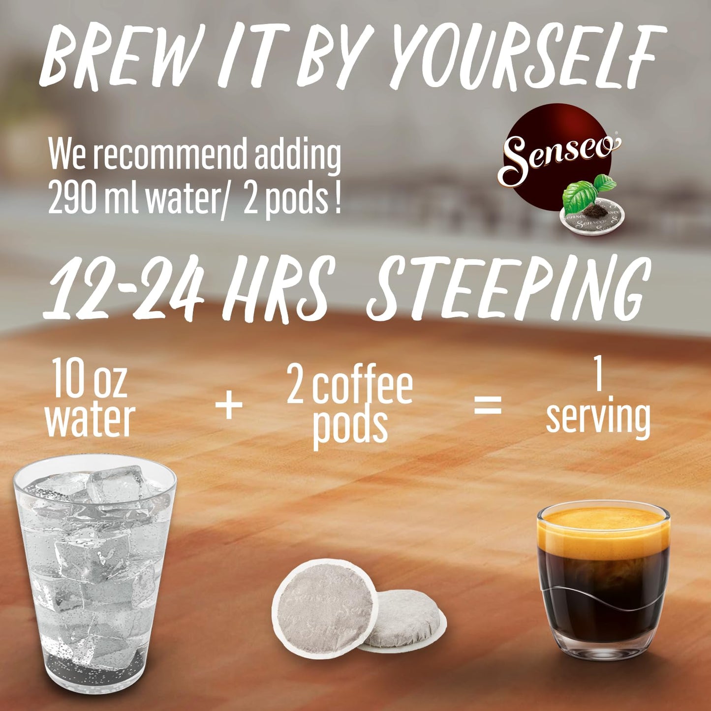 Senseo Decaf Coffee Pods - Medium Roast, 480 Count (10 Packs), Caffeine-Free, Compatible with Senseo & PeleCom Machines