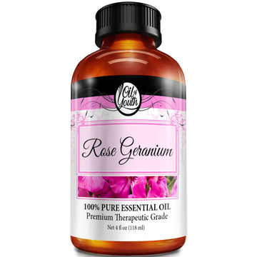 Oil Of Youth Essential Oils 4Oz - Rose Geranium Essential Oil - 4 Fluid Ounces