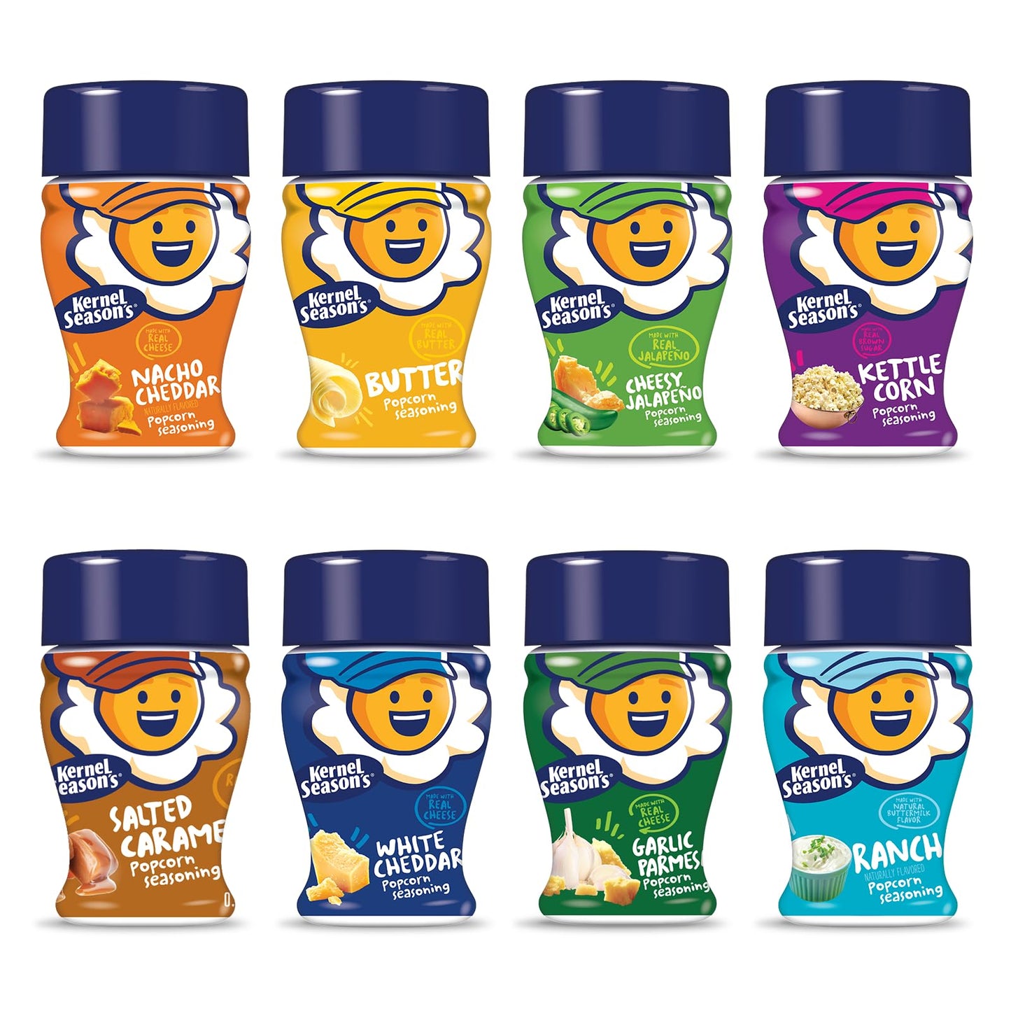 Kernel Season s Popcorn Seasoning Mini Jars Variety Pack, 0.9 Ounce (Pack of 8)