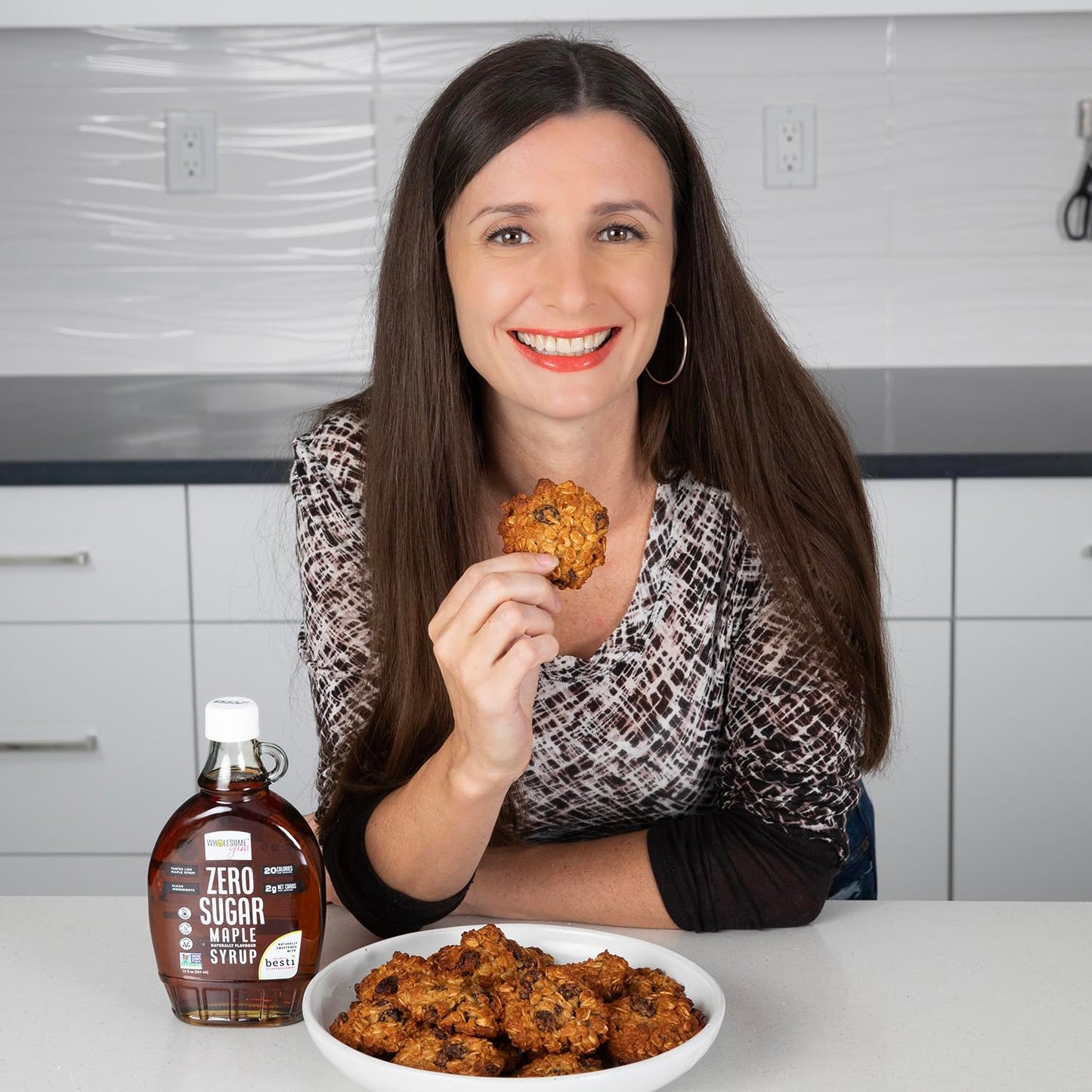 Wholesome Yum Zero Sugar Maple Syrup (Keto Maple Syrup) With Monk Fruit & Allulose - Natural Sugar Free Pancake Syrup - Non GMO  Low Carb  Gluten Free  Vegan  No Aftertaste (12 fl oz  2 Pack)