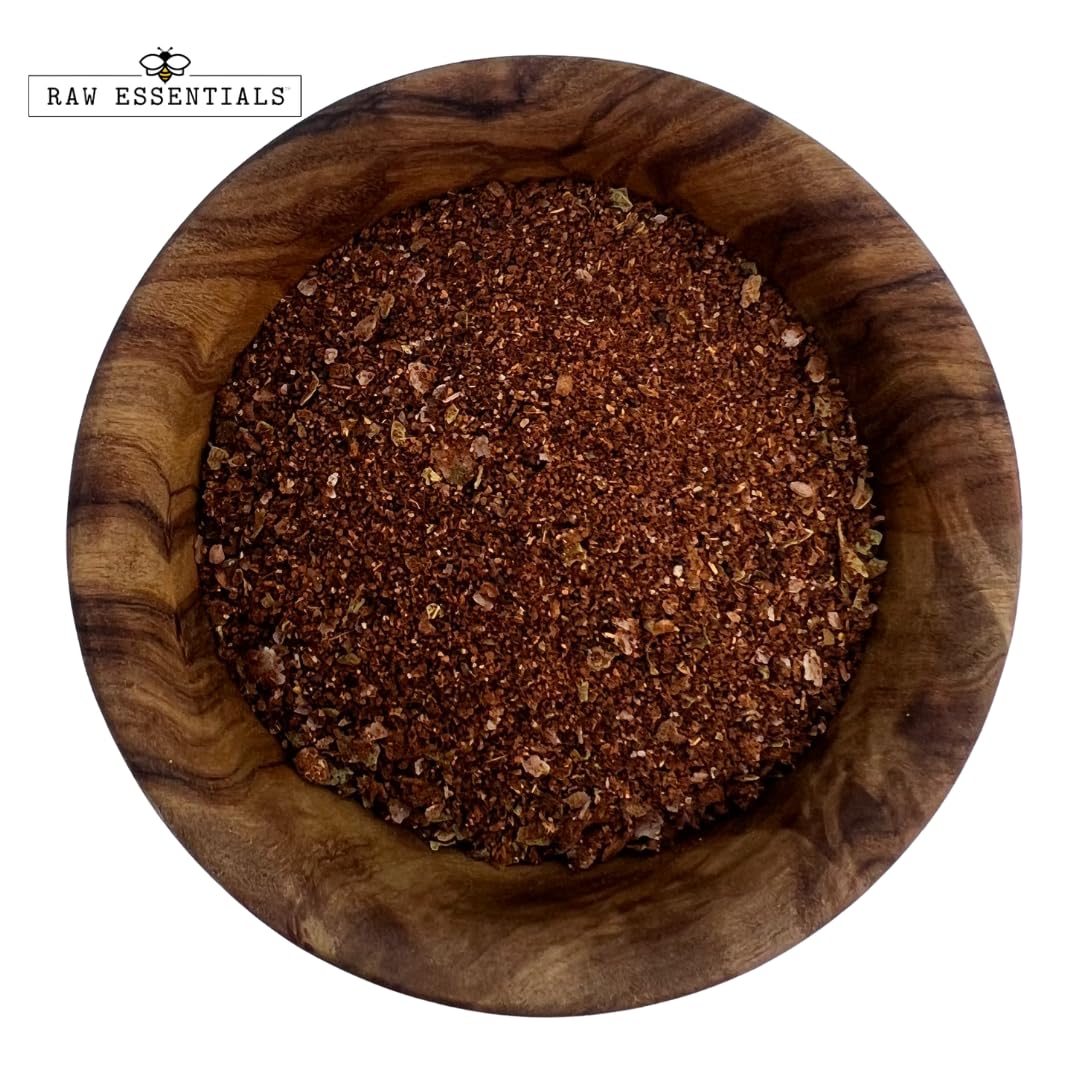 Raw Essentials Mexican Mole Seasoning - Savory & Sweet, 9 Ounce Bottle, Ideal for Sauces & Marinades, Brown