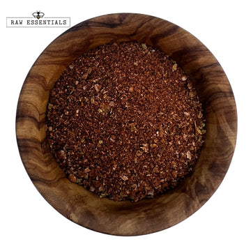 Raw Essentials Mexican Mole Seasoning - Savory & Sweet, 9 Ounce Bottle, Ideal for Sauces & Marinades, Brown