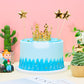 Jetec 4 Pcs Crown Cake Topper Tiara Cake Topper Crowns for Centerpieces Crown for Flower Bouquet for Birthday Party Decor (Gold,