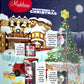THE MADELAINE CHOCOLATE COMPANY Christmas Advent Calendar with 24 Milk Chocolates, 6oz, Model 157
